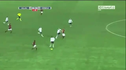 Милан 2:0 Чезена - Гол на Ибрахимович 