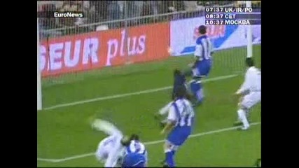 zidane zinedine (real madrid-deportivo la coruna 3-1) incredibile gol