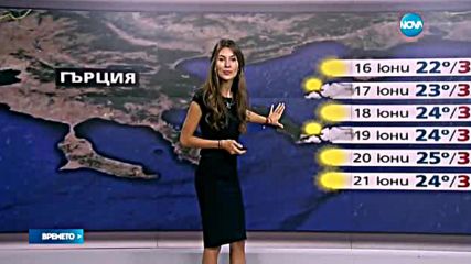 Прогноза за времето (15.06.2016 - обедна)
