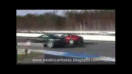 Страшно Състезание - Mclaren Slr Vs Ferrari