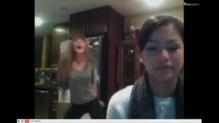 Bella Thorne and Zendaya dancing to Ke ha s Blow during a livechat