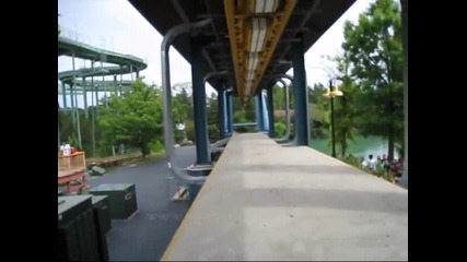 Вертикален Seat Velocity Front-ride Pov Six Flags Велика Америка