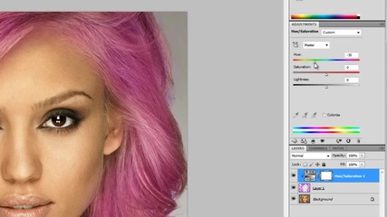 Photoshop Cs5 - Как да променим цвета на косата