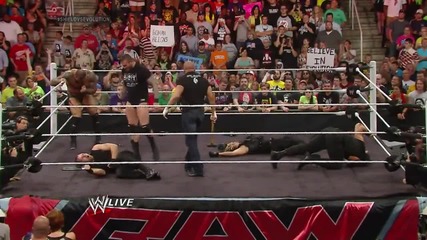 The Shield vs. Evolution Wwe Payback contract signing Raw, May 26, 2014