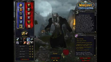 World of Warcraft Cataclysm Alpha Create Character Screen