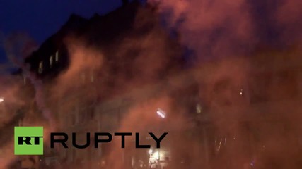 Germany: Police smash innocent bystander unconscious during Hamburg clashes