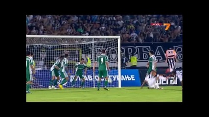 06.08.13 Партизан - Лудогорец 0:1 *шампионска лига квалификация* Гордей се Българино