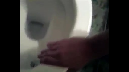 Идиоти счупват тоалетна чиния