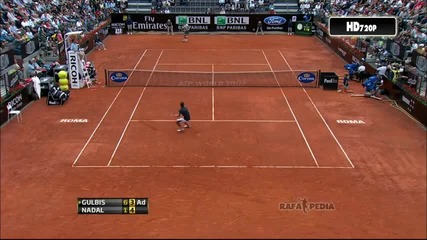 Nadal vs Gulbis - Rome 2013 - Part 1!