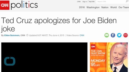 Ted Cruz Apologizes for Joe Biden Joke