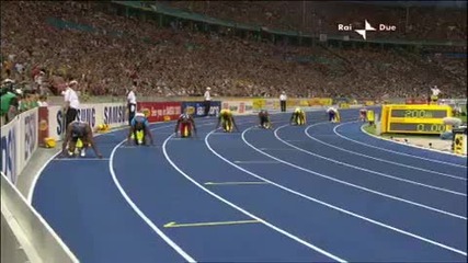 Usain Bolt 19.19 sec World Record 200m Final Berlin 2009