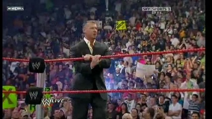 Raw 08/24/09 Mr. Mcmahon обявява от какъф вид ще е мача на Cena & Orton на турнира Breaking Point ..