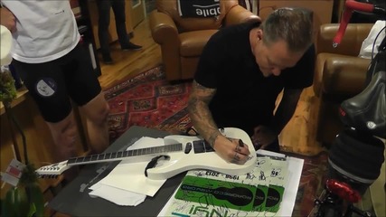 James Hetfield Autographs E S P Guitar For Road Recovery Auction