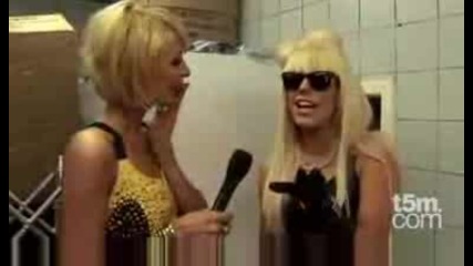 Paris Hilton meets Lady Gaga at the Nokia 5800 Launch