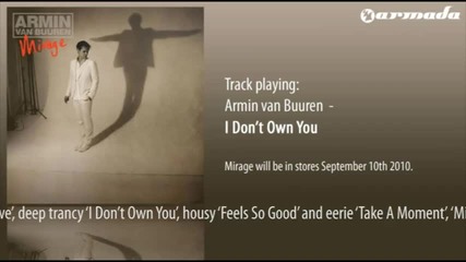 Armin van Buuren - I Dont Own You 