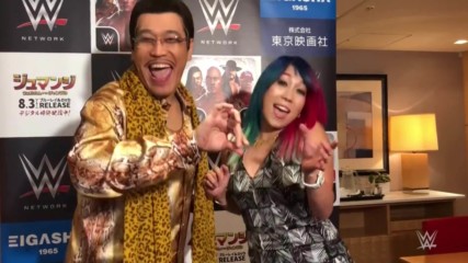 Asuka joins Pikotaro for "Pen-Pineapple-Apple-Pen" duet