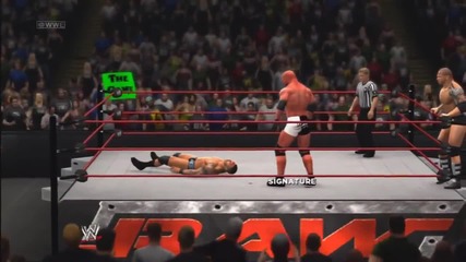 Wwe '13_ Goldberg vs Evolution (triple H, Randy Orton & Batista)