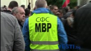 Протест на служители на МВР пред Народното събрание