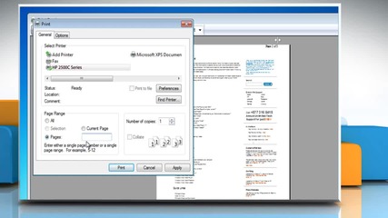 Internet Explorer® 8: How to preview and print a webpage on Windows® 7?