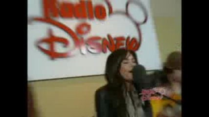 Demi Lovato sings Get Back on Radio Disney with Ernie D