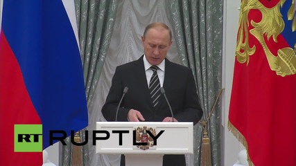 Russia: Putin honours Federal Bailiff Service at Kremlin ceremony