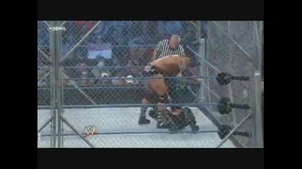 Rey Mysterio vs. Batista in a Steel Cage 
