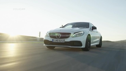 2016 Mercedes C 63 S Amg Coupe on Racetrack - Good Exhaust Sound