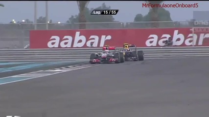 F1 Гран при на Абу Даби 2011 - Webber vs. Button [hd]
