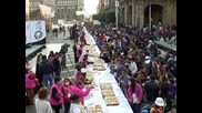 Празникът на Тримата крале бе отбелязан с изяждането на огромен кейк в Мексико Сити