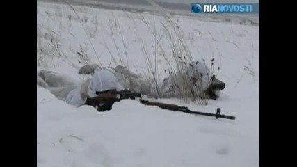 Тренировка на професионални снайперисти от Руската армия в Москва