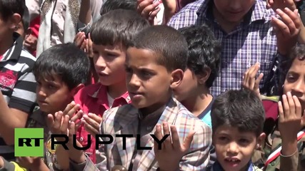 Yemen: Sanaa's children protest Saudi-led campaign outside UN building