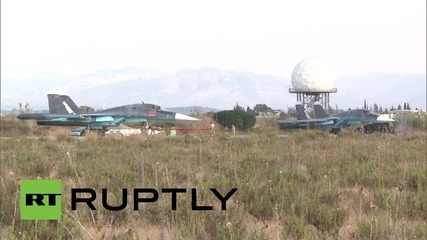 Сирия: Руски джет Сухой излита за битка