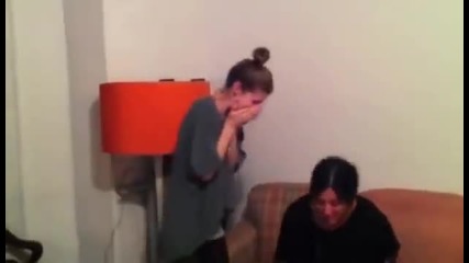 Ouch! Teen Girls fight to joke! Four punches in face! Pain!