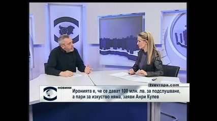 А. Кулев: Ирония е, че се дават 100 милиона за подслушване и няма пари за изкуство