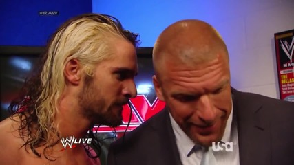 raw 23rd june, 2014 seth rollins & triple h