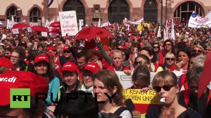 Germany: Thousands march in Frankfurt as social work labour disputes rumble on