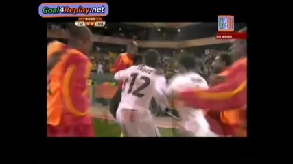 13.06.2010 Сърбия – Гана 0:1 Гол на Асамоа Гиан – Мондиал 2010 Юар 