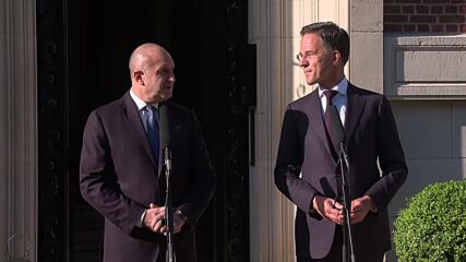 Румен Радев на среща с Марк Рюте в Брюксел