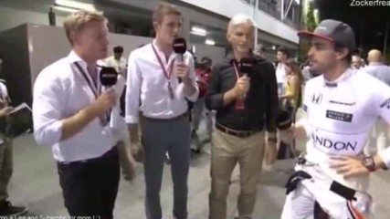 Формула 1 Гран При Сингапур 2017 Фернандо Алонсо Интервю След Квалификациите