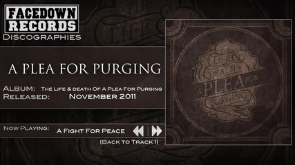 A Plea for Purging - A Fight for Peace