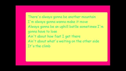 4kids+miley Cyrus The climb+text