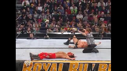 W W E Royal Rumble 2004 Шон Майкълс с/у Трите Хикса мач Последния оцелял част 2 