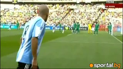 12.06.10 Argentina 1:0 Nigeria / Аржентина 1:0 Нигерия Гол на Heinze 