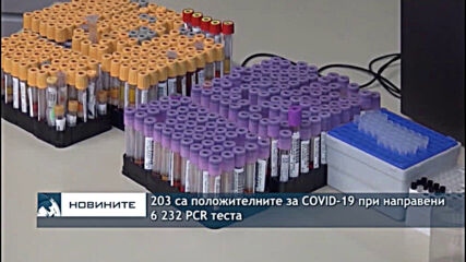 203 са положителните за COVID-19 при направени 6 232 PCR теста