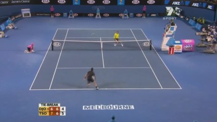 Jo-wilfried Tsonga - Novak Djokovic Ao 2010 Qf Highlights