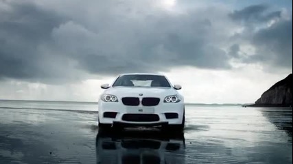 Bmw M5 on the beach for the London 2012 Olympic and Paralymp