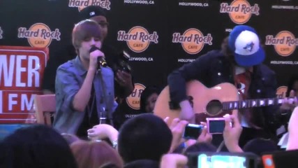 Secret Justin Bieber Performance of That Should Be Me! Bop and Tiger Beat were there!