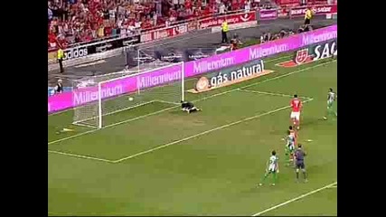 31/08/2009 Benfica - Vitoria Setubal 3 - 0 Goal na Oscar Cardozo