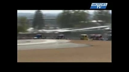 Accident depart Fia European truck racing Le Mans 2008 