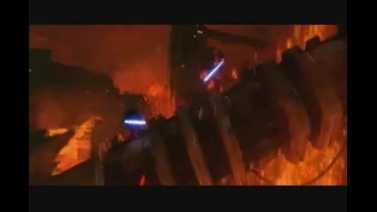 Star wars episode 3: Obi wan vs Anakin Skywalke final battle 